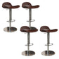 Contemporary Metal Legs Bar Stools Faux Leather Counter Chair Brown 4 Piece Set Clearhalo 'Bar Furniture' 'Bar Stools' 'bar_stools' 'furn' 'furn_bar_stools' 'Furniture' 'Kitchen & Dining Furniture' 7485208