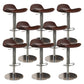 Contemporary Metal Legs Bar Stools Faux Leather Counter Chair Brown 8 Piece Set Clearhalo 'Bar Furniture' 'Bar Stools' 'bar_stools' 'furn' 'furn_bar_stools' 'Furniture' 'Kitchen & Dining Furniture' 7485210