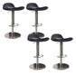 Contemporary Metal Legs Bar Stools Faux Leather Counter Chair Blue 4 Piece Set Clearhalo 'Bar Furniture' 'Bar Stools' 'bar_stools' 'furn' 'furn_bar_stools' 'Furniture' 'Kitchen & Dining Furniture' 7485213