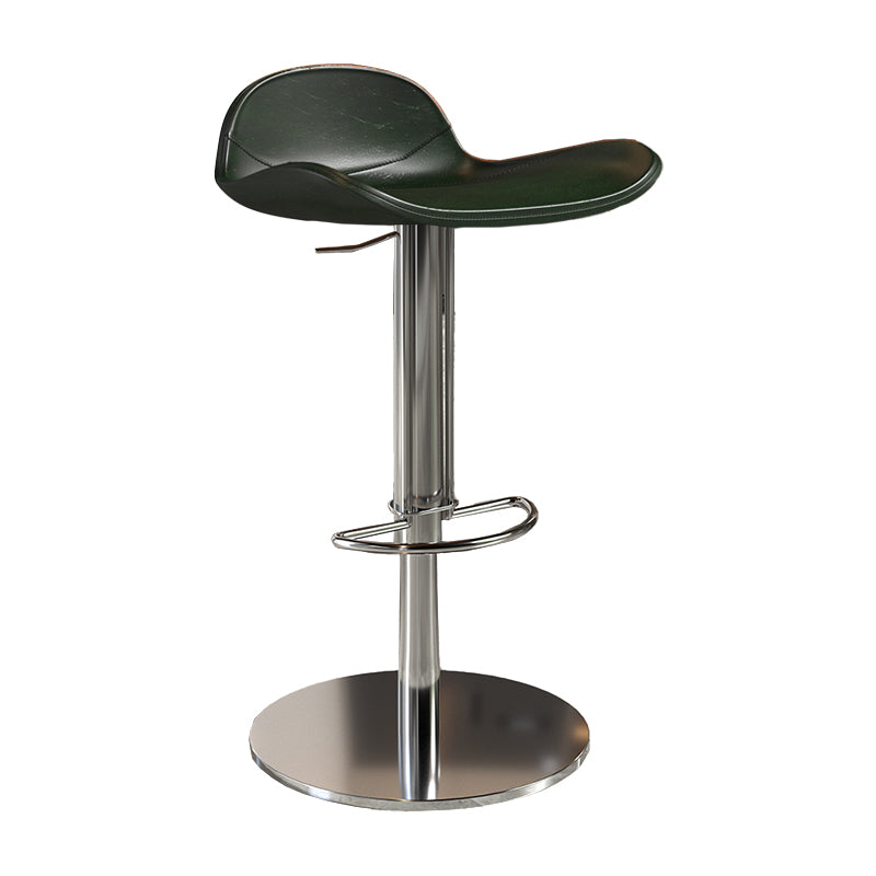 Contemporary Metal Legs Bar Stools Faux Leather Counter Chair Green 1 Piece Clearhalo 'Bar Furniture' 'Bar Stools' 'bar_stools' 'furn' 'furn_bar_stools' 'Furniture' 'Kitchen & Dining Furniture' 7485216