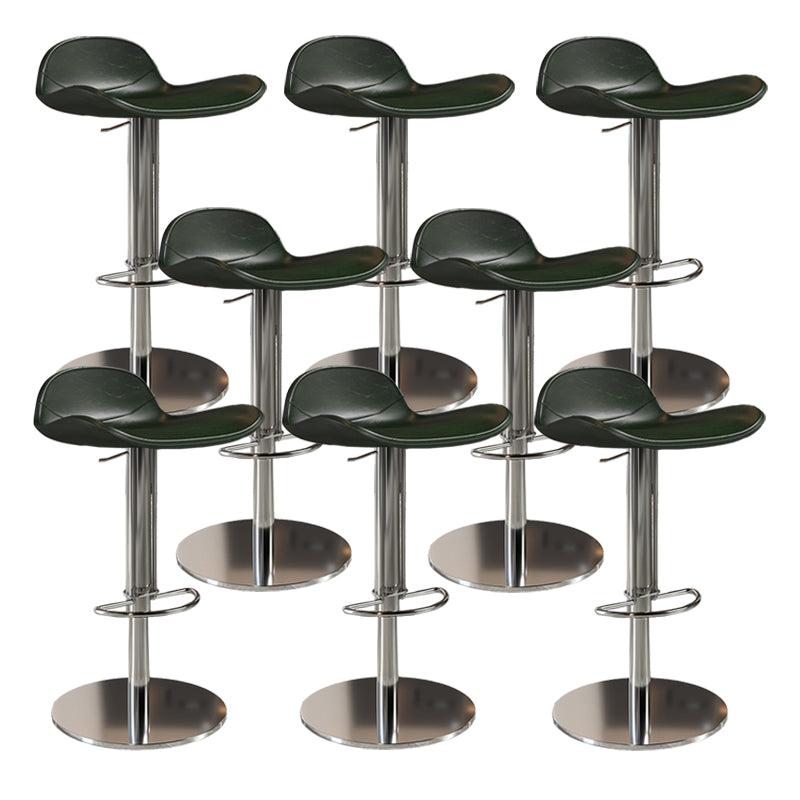 Contemporary Metal Legs Bar Stools Faux Leather Counter Chair Green 8 Piece Set Clearhalo 'Bar Furniture' 'Bar Stools' 'bar_stools' 'furn' 'furn_bar_stools' 'Furniture' 'Kitchen & Dining Furniture' 7485220