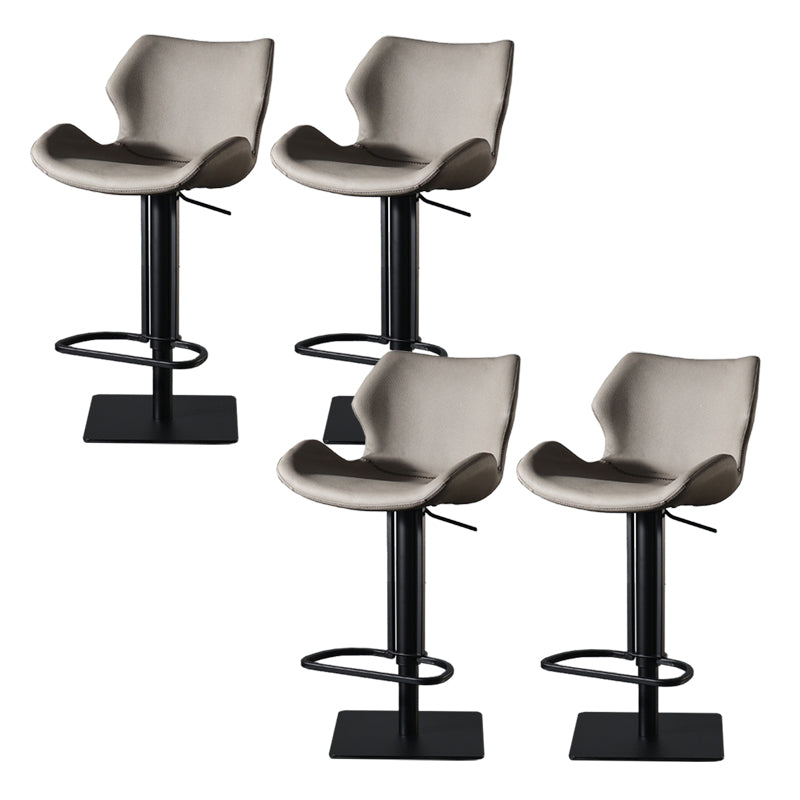 Sgabello da bar imbottito da bar per interni contemporanei con base in metallo