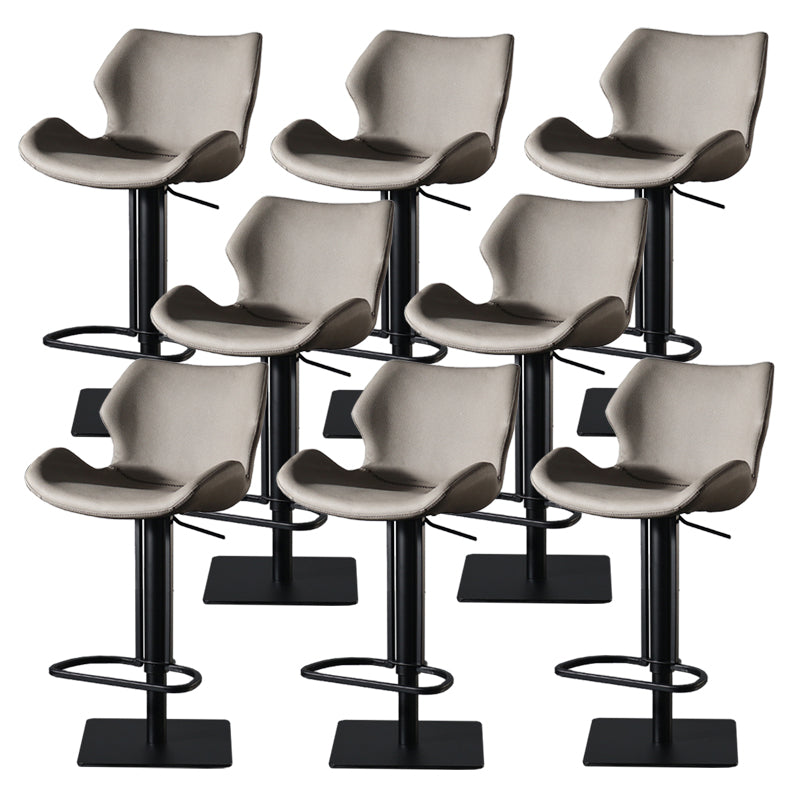 Sgabello da bar imbottito da bar per interni contemporanei con base in metallo