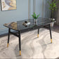 Black Dining Table Rectangle Dining Table for Kitchen Dining Room