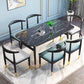 Black Dining Table Rectangle Dining Table for Kitchen Dining Room