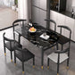Black Dining Table Rectangle Dining Table for Kitchen Dining Room