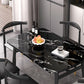 Black Dining Table Rectangle Dining Table for Kitchen Dining Room