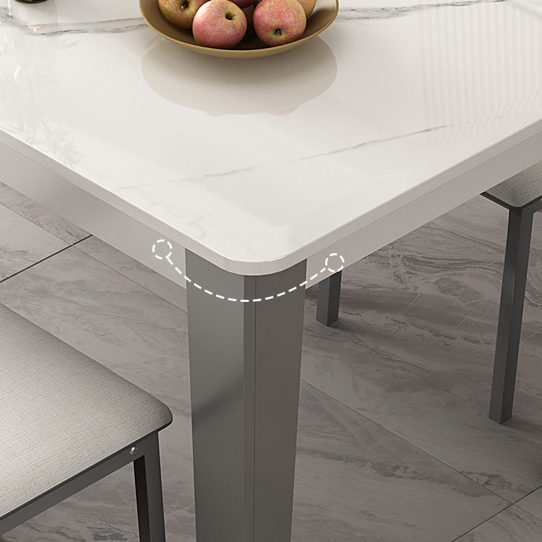 4 Legs Dining Table Rectangle Dining Table for Kitchen Dining Room