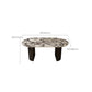 Oval Industrial Dinner Room Kitchen Table Double Pedestal Dining Table Clearhalo 'Dining Tables & Seating' 'Dining Tables' 'dining_table' 'furn' 'furn_dining_table' 'Furniture' 'Kitchen & Dining Furniture' 7485338