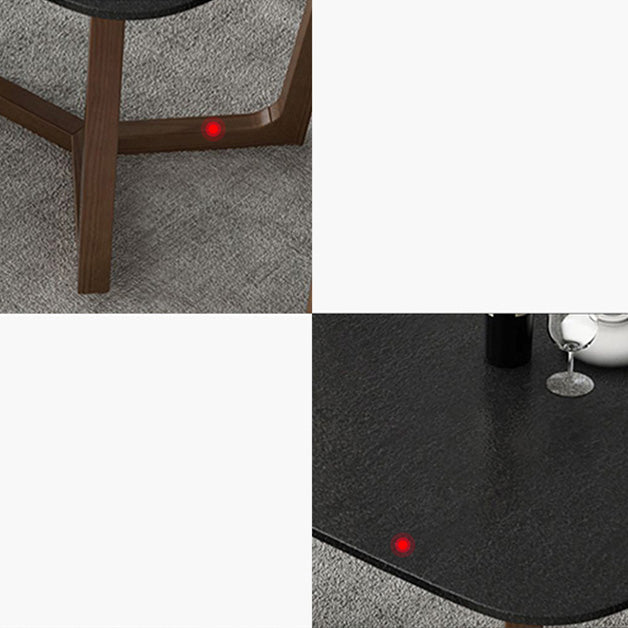 Modern Rectangle Stone Dining Table Ash Wood Base for Kitchen Clearhalo 'Dining Tables & Seating' 'Dining Tables' 'dining_table' 'furn' 'furn_dining_table' 'Furniture' 'Kitchen & Dining Furniture' 7485344