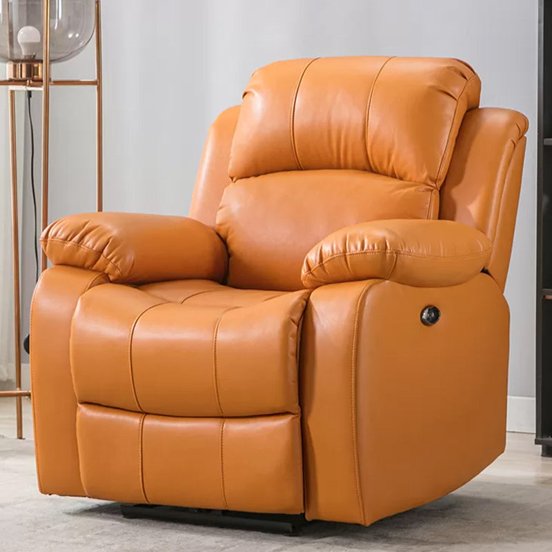Contemporary Home Theater Recliner Metal Solid Color Arm Reclining Swiveling Clearhalo 'Chairs & Seating' 'furn' 'furn_recliners' 'Furniture' 'Living Room Furniture' 'Recliners' 7485390