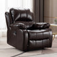 Contemporary Home Theater Recliner Metal Solid Color Arm Reclining Swiveling Respiratory Skin Coffee Clearhalo 'Chairs & Seating' 'furn' 'furn_recliners' 'Furniture' 'Living Room Furniture' 'Recliners' 7485402