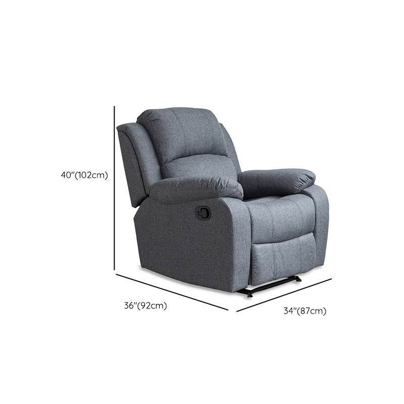 Contemporary Home Theater Recliner Metal Solid Color Arm Reclining Swiveling Clearhalo 'Chairs & Seating' 'furn' 'furn_recliners' 'Furniture' 'Living Room Furniture' 'Recliners' 7485410