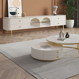 Modern TV Console Stone Media Console Enclosed Storage Console with Drawers Clearhalo 'furn' 'furn_tv_stands_entertainment_centers' 'Furniture' 'Living Room Furniture' 'TV Stands & Entertainment Centers' 'TV Stands & Media Storage Furniture' 'tv_stands_entertainment_centers' 7485926