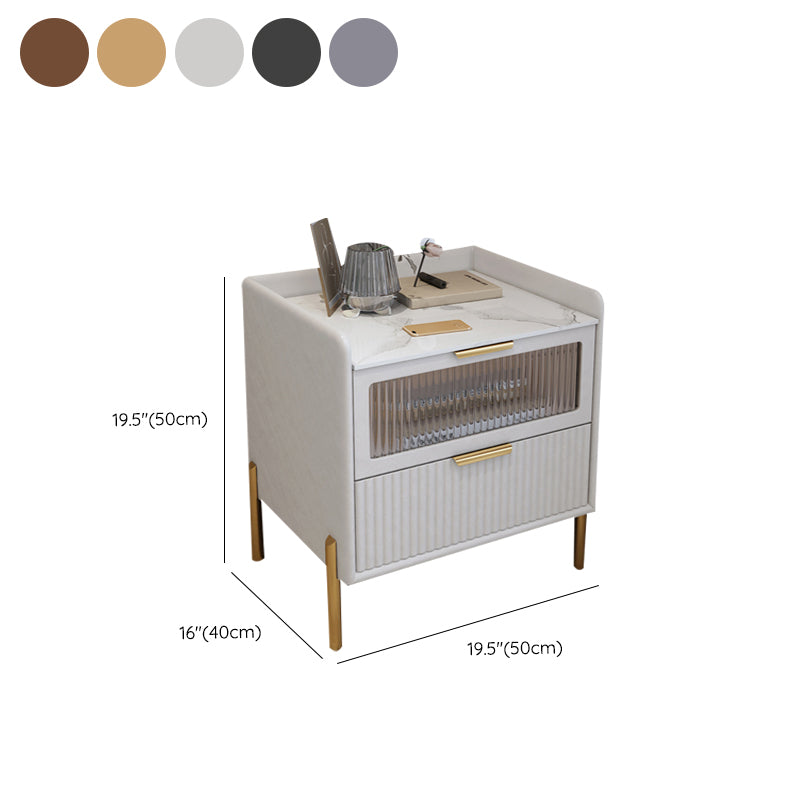 Table table de chevet de table de glamour classique pour chambre à coucher