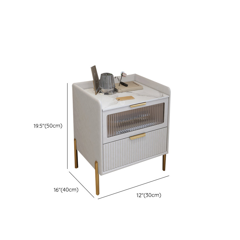 Table table de chevet de table de glamour classique pour chambre à coucher