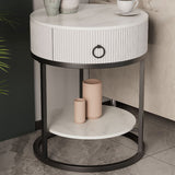 Classic Glam Accent Table Nightstand Stone Nightstand with Drawer Clearhalo 'Bedroom Furniture' 'furn' 'furn_night_stand' 'Furniture' 'night_stand' 'Nightstands' 7486024