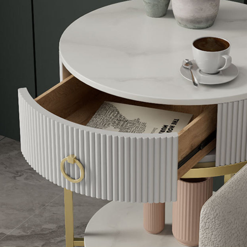 Classic Glam Accent Table Nightstand Stone Nightstand with Drawer Clearhalo 'Bedroom Furniture' 'furn' 'furn_night_stand' 'Furniture' 'night_stand' 'Nightstands' 7486034