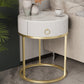 Classic Glam Accent Table Nightstand Stone Nightstand with Drawer White-Gold 1 Piece Shelf Not Included Clearhalo 'Bedroom Furniture' 'furn' 'furn_night_stand' 'Furniture' 'night_stand' 'Nightstands' 7486038