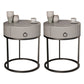 Classic Glam Accent Table Nightstand Stone Nightstand with Drawer Black-Gray 2 Piece Set Shelf Not Included Clearhalo 'Bedroom Furniture' 'furn' 'furn_night_stand' 'Furniture' 'night_stand' 'Nightstands' 7486044