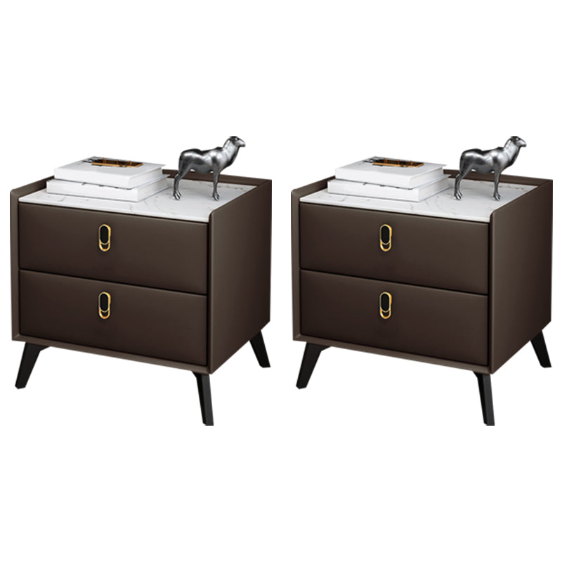 Table de nuit de table de table de table glamour avec 2 tiroirs