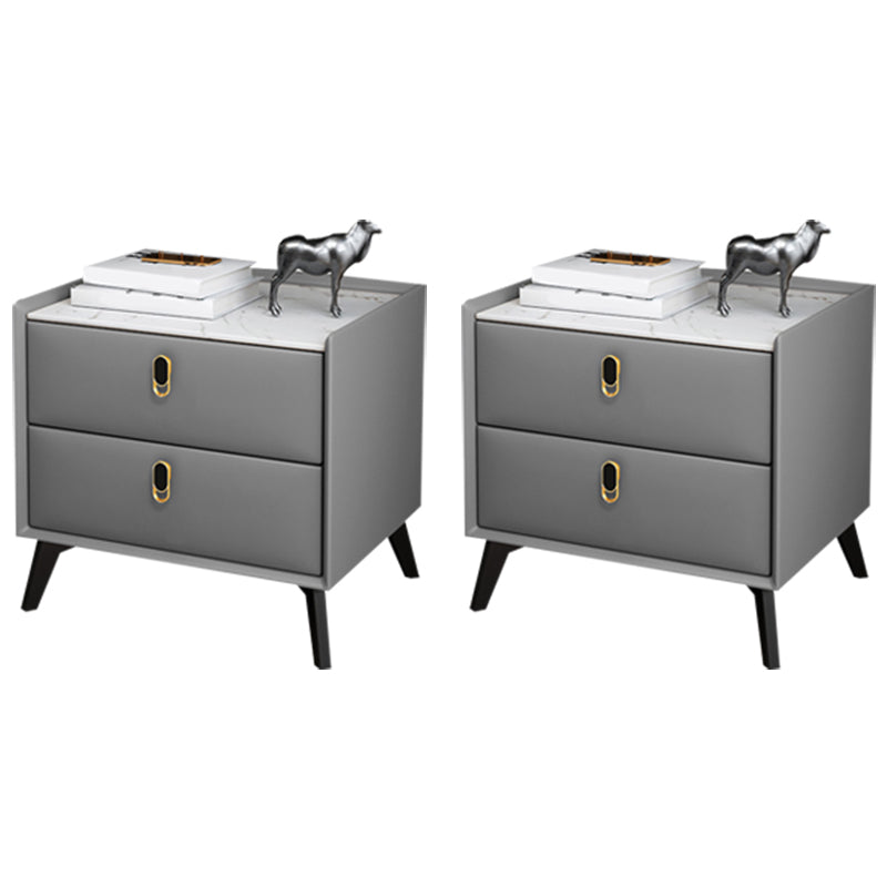 Table de nuit de table de table de table glamour avec 2 tiroirs