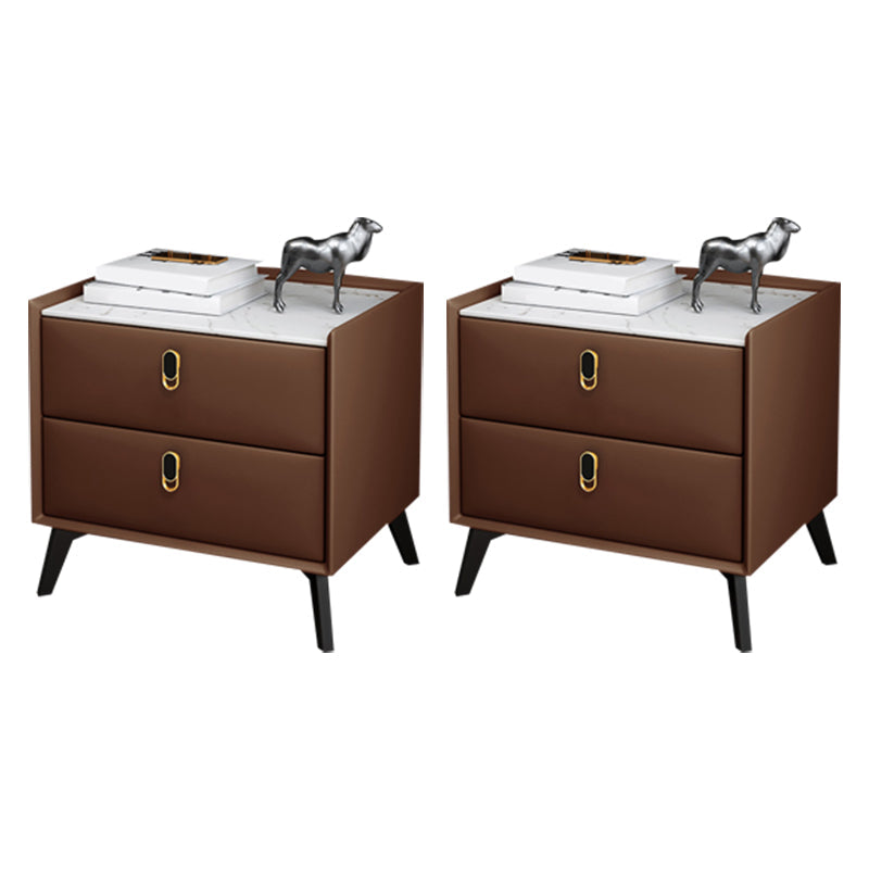 Table de nuit de table de table de table glamour avec 2 tiroirs