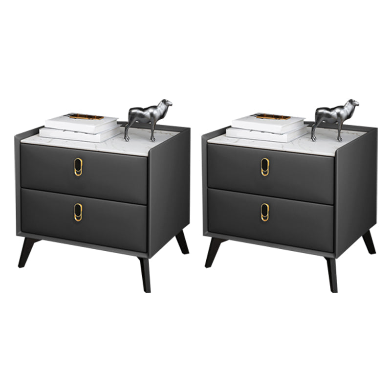 Table de nuit de table de table de table glamour avec 2 tiroirs