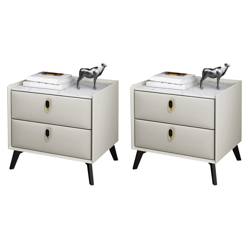 Table de nuit de table de table de table glamour avec 2 tiroirs