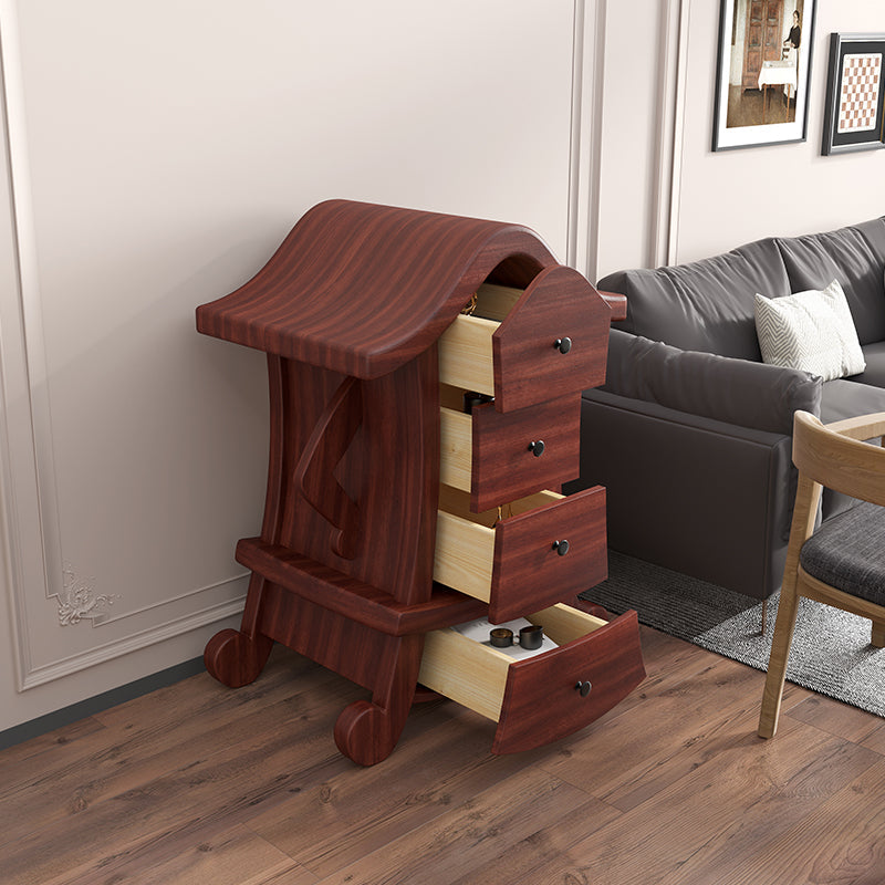 Lencería vertical contemporánea almacenamiento de madera de madera cofre para el hogar