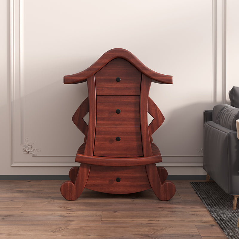 Lencería vertical contemporánea almacenamiento de madera de madera cofre para el hogar