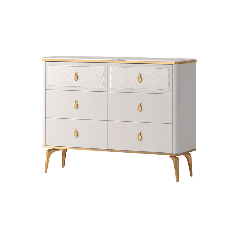 Modern Storage Chest Dresser Horizontal Storage Chest with Drawers 47"L x 14"W x 35"H White Clearhalo 'Bedroom Furniture' 'Dressers & Chests' 'dressers_chests' 'furn' 'furn_dressers_chests' 'Furniture' 7486117