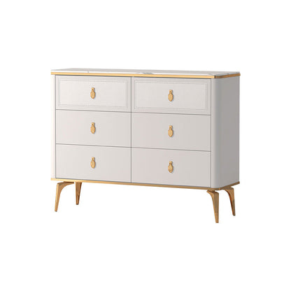 Modern Storage Chest Dresser Horizontal Storage Chest with Drawers 47"L x 14"W x 35"H White Clearhalo 'Bedroom Furniture' 'Dressers & Chests' 'dressers_chests' 'furn' 'furn_dressers_chests' 'Furniture' 7486117