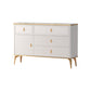 Modern Storage Chest Dresser Horizontal Storage Chest with Drawers 63"L x 14"W x 35"H White Clearhalo 'Bedroom Furniture' 'Dressers & Chests' 'dressers_chests' 'furn' 'furn_dressers_chests' 'Furniture' 7486118