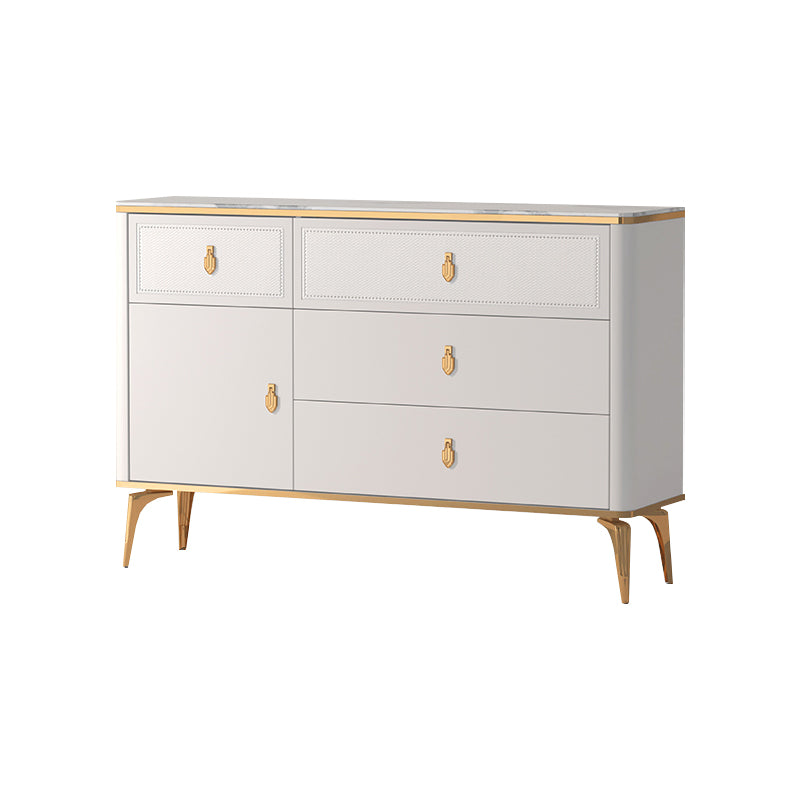 Modern Storage Chest Dresser Horizontal Storage Chest with Drawers 63"L x 14"W x 35"H White Clearhalo 'Bedroom Furniture' 'Dressers & Chests' 'dressers_chests' 'furn' 'furn_dressers_chests' 'Furniture' 7486118