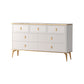 Modern Storage Chest Dresser Horizontal Storage Chest with Drawers 31"L x 14"W x 46"H White Clearhalo 'Bedroom Furniture' 'Dressers & Chests' 'dressers_chests' 'furn' 'furn_dressers_chests' 'Furniture' 7486122