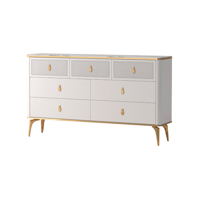 Modern Storage Chest Dresser Horizontal Storage Chest with Drawers 31"L x 14"W x 46"H Grey Clearhalo 'Bedroom Furniture' 'Dressers & Chests' 'dressers_chests' 'furn' 'furn_dressers_chests' 'Furniture' 7486124