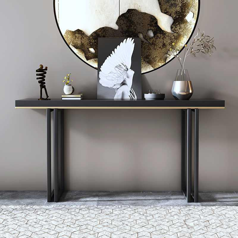 Tabella della console rettangolare moderna Tabella di divano console in nero