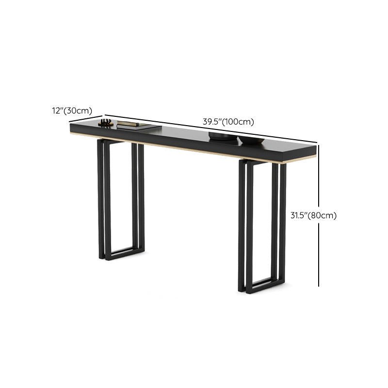 Tabella della console rettangolare moderna Tabella di divano console in nero