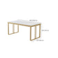 Glam Stone Writing Desk Rechthoekige kantoorbureau met metalen benen