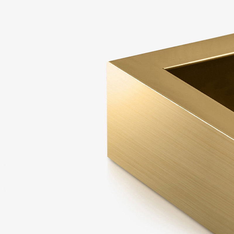 Rectangle Stone Top Bureau bureau Glam Style Writing Bureau avec base en métal pour le bureau