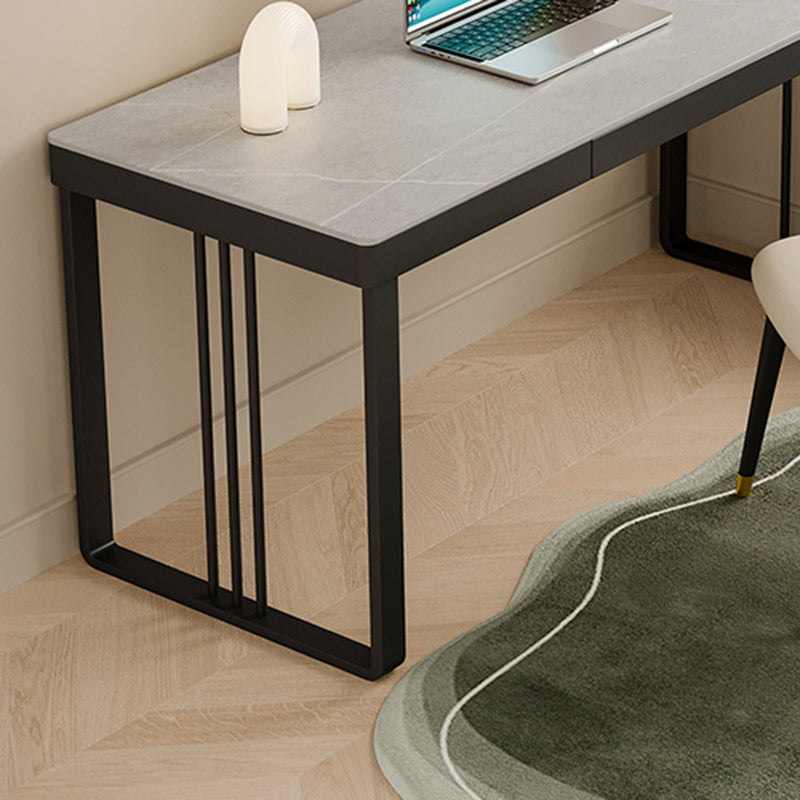 Descripción de la oficina de la oficina rectangular Descripción de la tarea del escritorio de oficina con 2 patas para el hogar