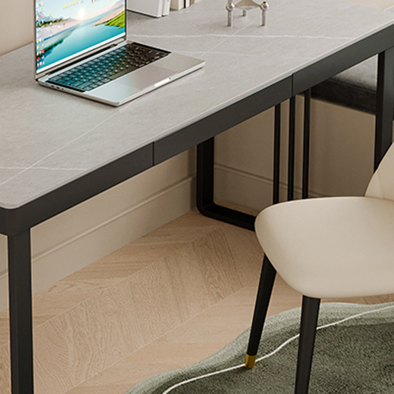 Descripción de la oficina de la oficina rectangular Descripción de la tarea del escritorio de oficina con 2 patas para el hogar