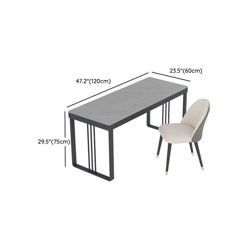 Descripción de la oficina de la oficina rectangular Descripción de la tarea del escritorio de oficina con 2 patas para el hogar
