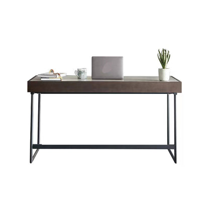 Forme rectangulaire Bureau contemporain Bureau en pierre Tâche de tâche avec 2 jambes en gris
