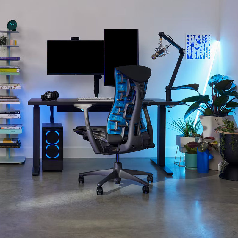 Modern Removable Arms Chair Adjustable Seat Height Slide Chair Blue 1 Piece Clearhalo 'furn' 'furn_office_chair' 'Furniture' 'Office Chairs' 'Office Furniture' 'office_chair' 7486382