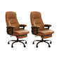 Padded Arms Office Chair Tilt Mechanism No Distressing Ergonomic Slide Chair Brown 2 Piece Set Clearhalo 'furn' 'furn_office_chair' 'Furniture' 'Office Chairs' 'Office Furniture' 'office_chair' 7486410