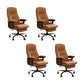 Padded Arms Office Chair Tilt Mechanism No Distressing Ergonomic Slide Chair Brown 4 Piece Set Clearhalo 'furn' 'furn_office_chair' 'Furniture' 'Office Chairs' 'Office Furniture' 'office_chair' 7486412