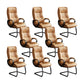 Fixed Arms Office Chair Leather No Distressing Ergonomic Desk Chair