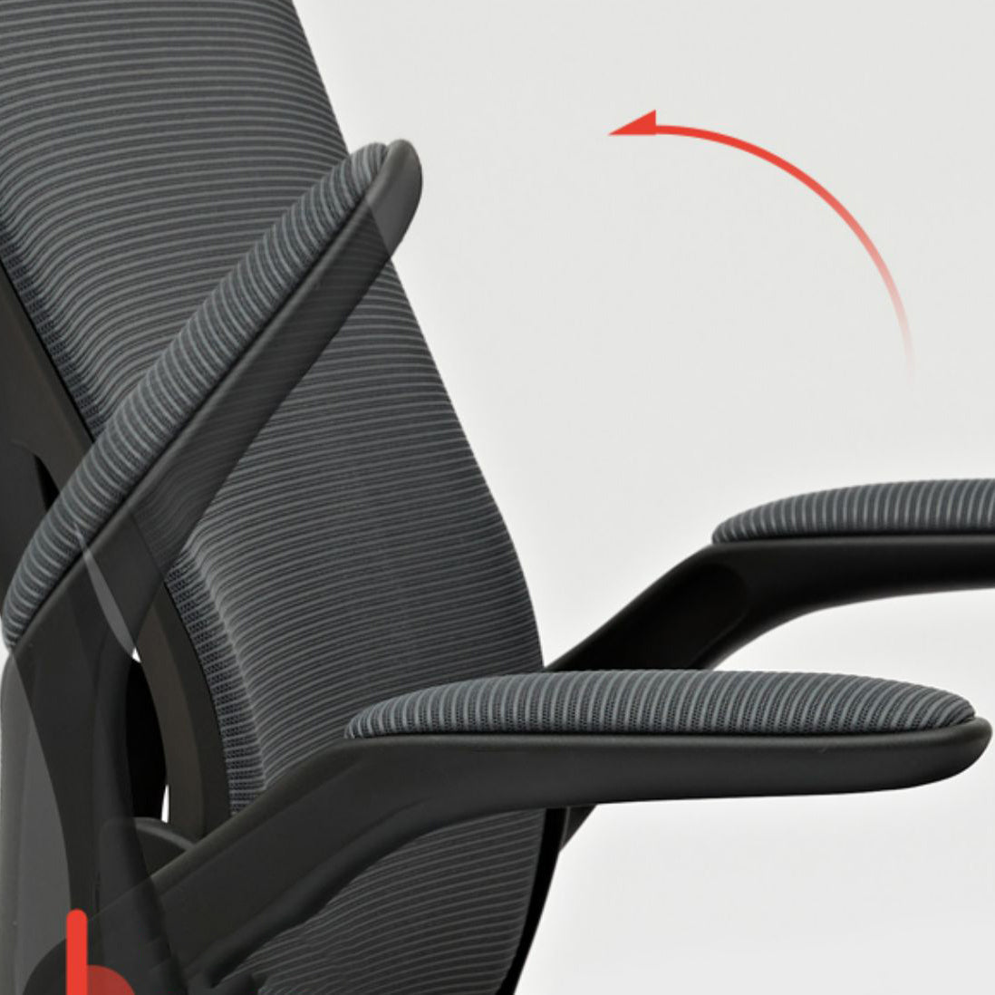 Mecanismo de inclinación de la oficina de la oficina de armas extraíble sin angustia silla ergonómica con ruedas